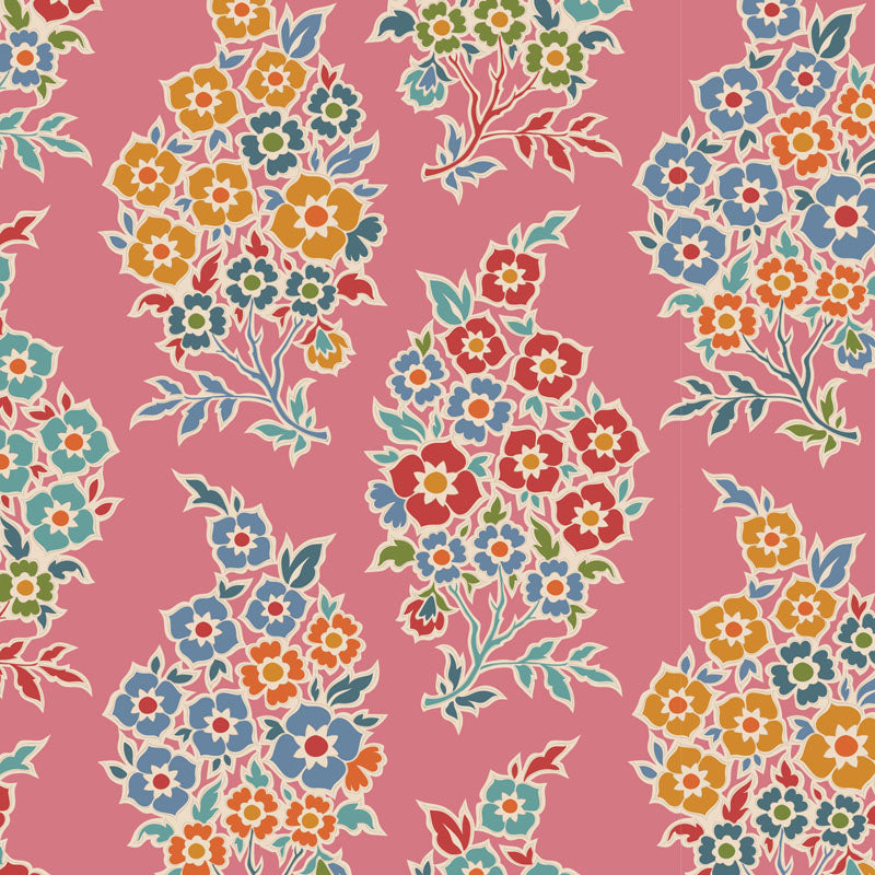 TILDA Stoffe, Stoffpaket PIE IN THE SKY, Fat Quarter Bundle Red Pink