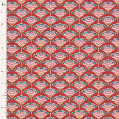 TILDA Stoff PIE IN THE SKY, Tasselflower Red