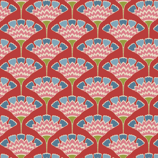 TILDA Stoff PIE IN THE SKY, Tasselflower Red