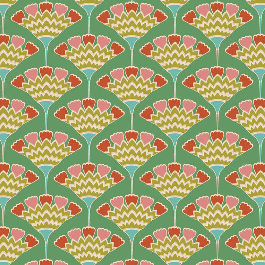 TILDA Stoff PIE IN THE SKY, Tasselflower Green