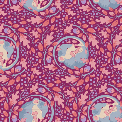 TILDA Stoff HIBERNATION, Slumbermouse Plum