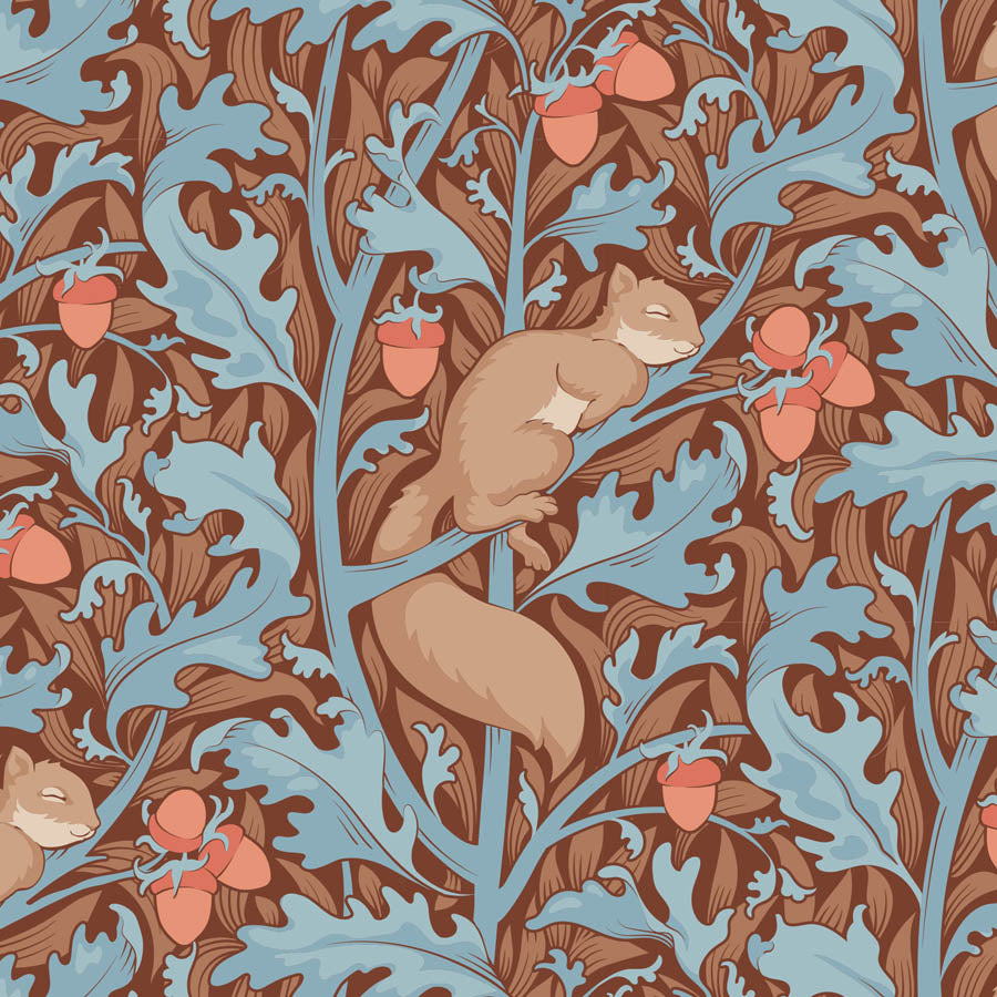 TILDA Stoffe, Stoffpaket HIBERNATION, Fat Quarter Bundle Pecan Hazel