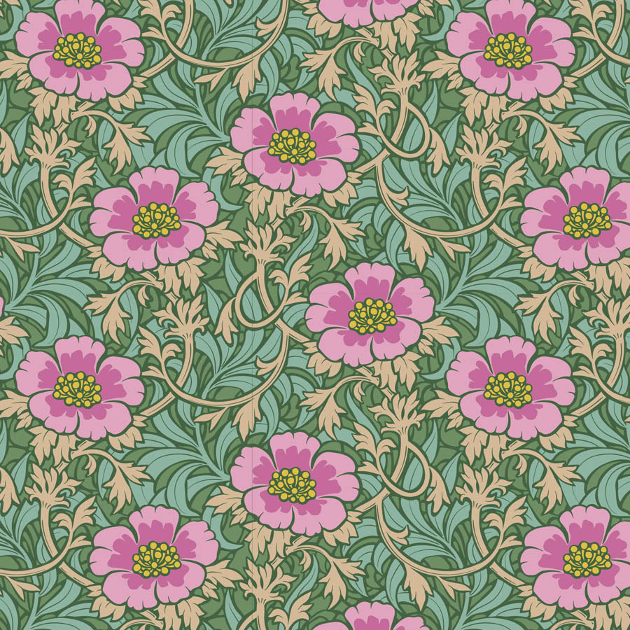 TILDA Stoffe, Stoffpaket HIBERNATION, Fat Quarter Bundle Sage Lafayette