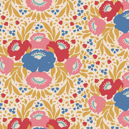 TILDA Stoffe, Stoffpaket JUBILEE, Fat Quarter Bundle Mustard Pink