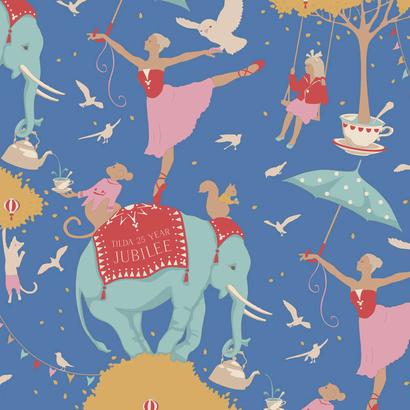 TILDA Stoffe, Stoffpaket JUBILEE, Fat Quarter Bundle Blue