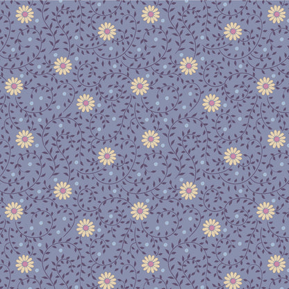 TILDA Stoff SANCTUARY, Daisydream Pitch Blue