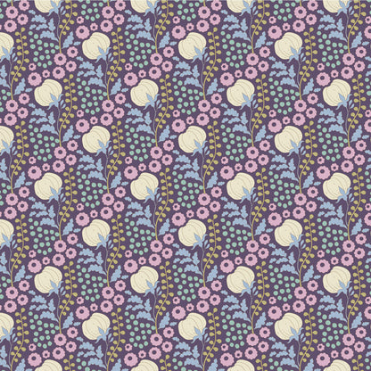 TILDA Stoffe, Stoffpaket SANCTUARY, Fat Quarter Bundle Eggplant Blue
