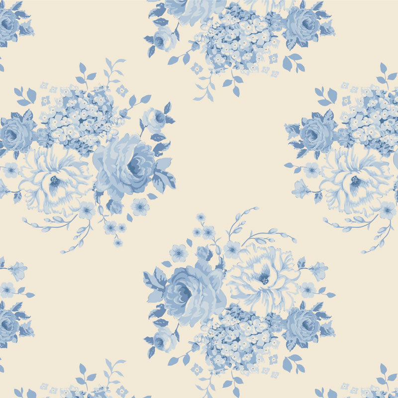 TILDA Stoffe, Stoffpaket SUNDAY BRUNCH, Fat Quarter Bundle Blue Sand