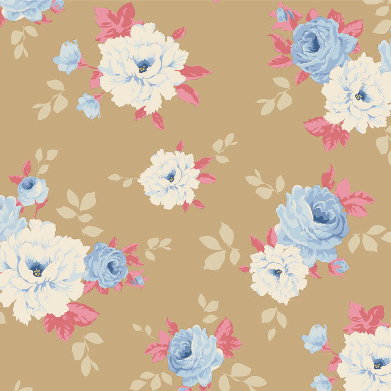 TILDA Stoffe, Stoffpaket SUNDAY BRUNCH, Fat Quarter Bundle Blue Sand