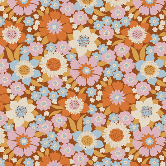 TILDA Stoff WALLFLOWER, Lauren Caramel