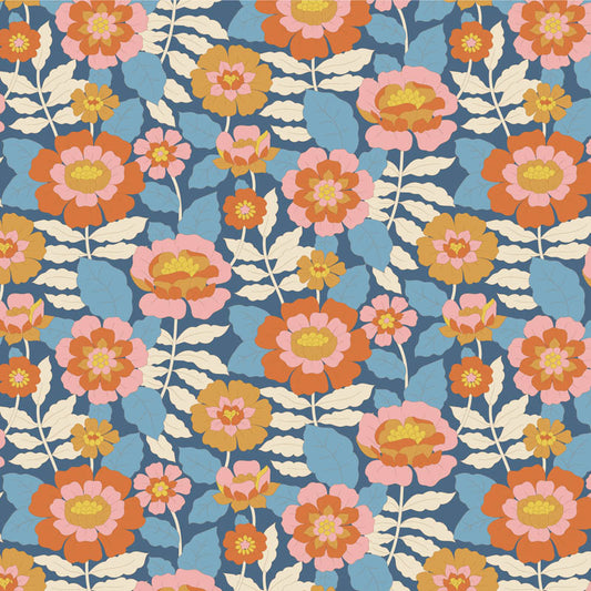 TILDA Stoff WALLFLOWER, Beverly Blue