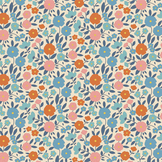 TILDA Stoff WALLFLOWER, Janice Blue