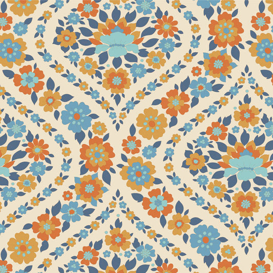 TILDA Stoff WALLFLOWER, Bianca Blue