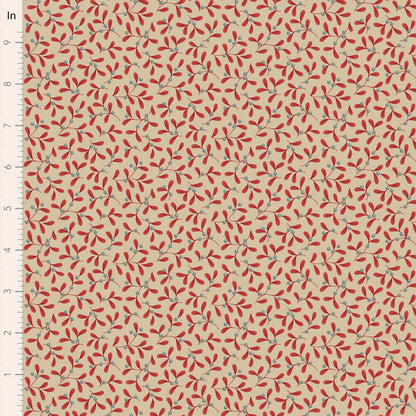 TILDA Stoff MERRY LITTLE CHRISTMAS, Mistletoe Red