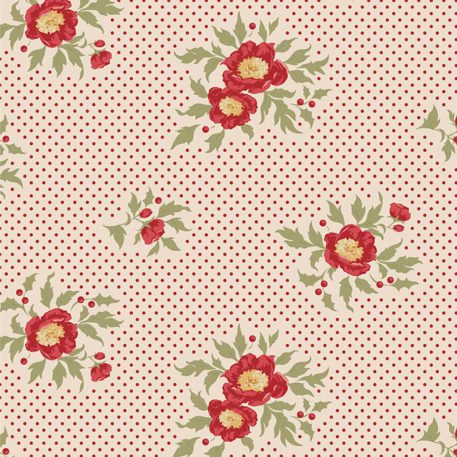 TILDA Stoff MERRY LITTLE CHRISTMAS, Joy Cream