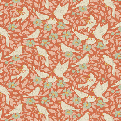 TILDA Stoff SONGBIRD, Ava Coral