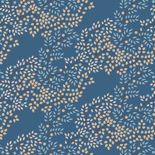 TILDA Stoff CREATING MEMORIES, Berrytangle Prussian