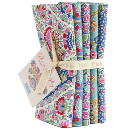 TILDA Stoffe, Stoffpaket PIE IN THE SKY, Fat Quarter Bundle Blue
