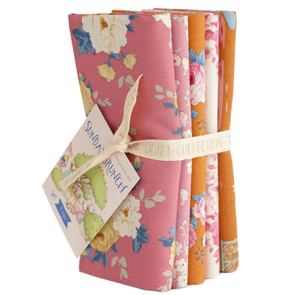 TILDA Stoffe, Stoffpaket SUNDAY BRUNCH, Fat Quarter Bundle Pink Ginger