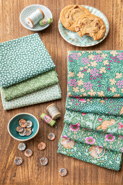 TILDA Stoffe, Stoffpaket HIBERNATION, Fat Quarter Bundle Sage Lafayette