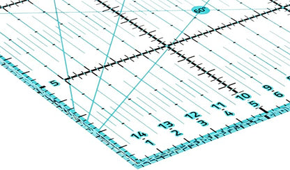 Guss & Mason Patchwork-Lineal 30 cm x 15 cm in Türkis