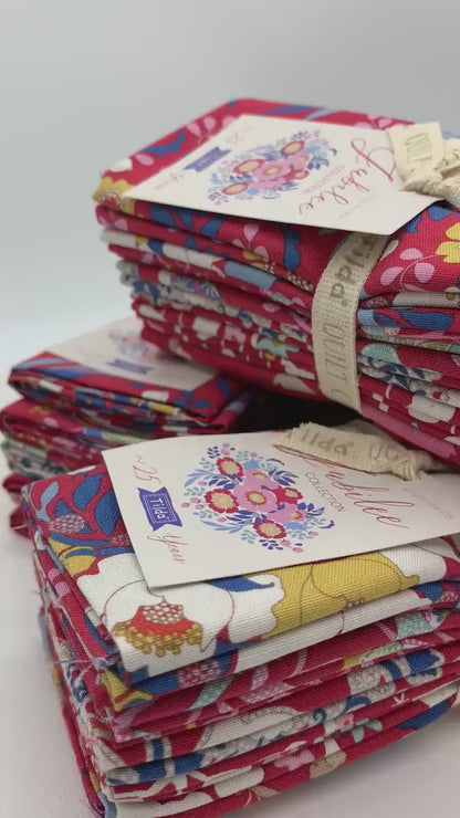 TILDA Stoffe, Stoffpaket JUBILEE, Fat Quarter Bundle Red