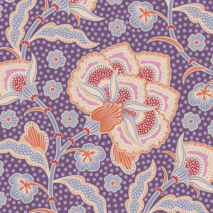 TILDA Stoffe, Stoffpaket HOMETOWN, Fat Quarter Bundle Plum Grape
